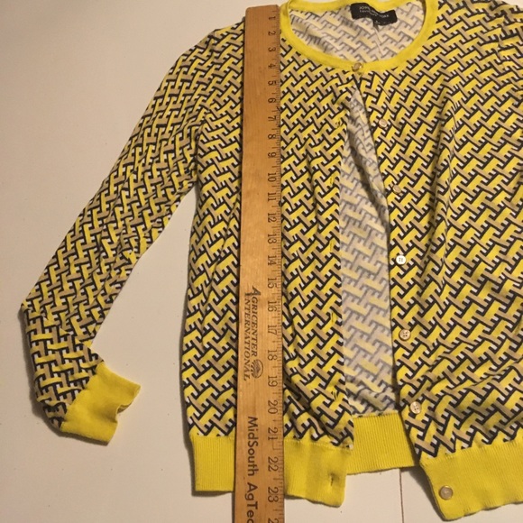 Jones New York S yellow black tan cardigan - Picture 5 of 8